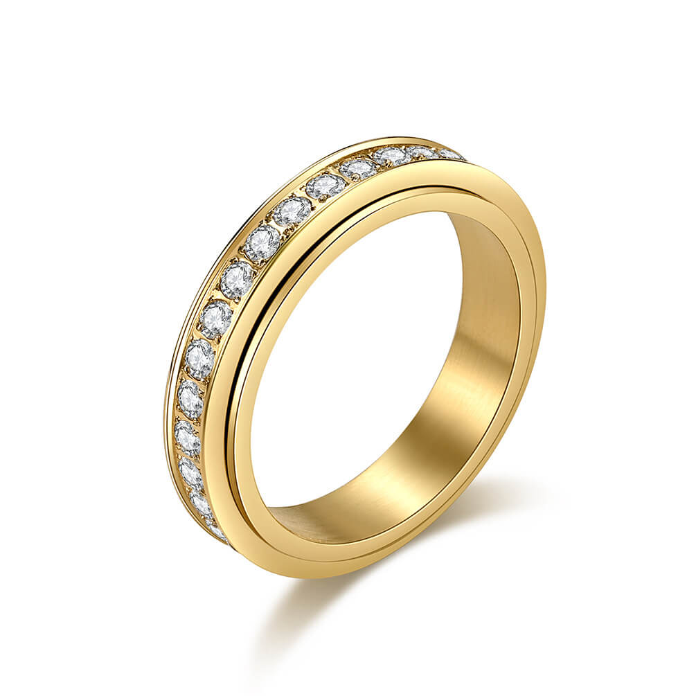 Gold Spinner Promise Rings